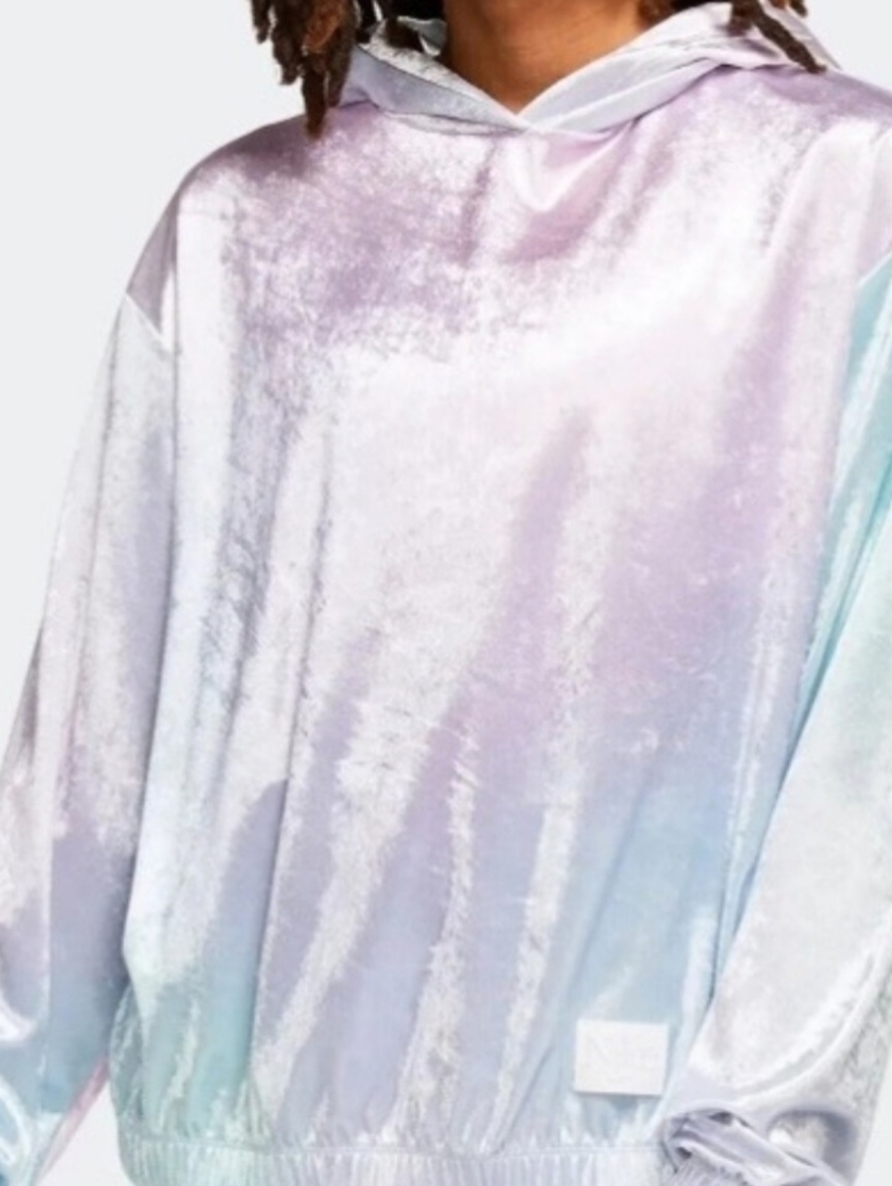 Nike Women's Pastel Gradient Velvet Hoodie - Mint, Lavender, Pink